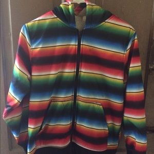 Fun Warm Faded Glory Rainbow Hoodie